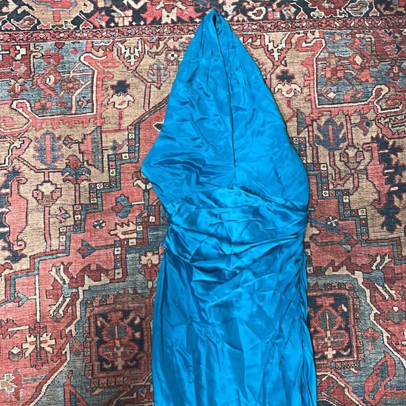 NWT The Sei for FWRD Cross Wrap Halter Dress in Aqua size 4 - Picture 6 of 9